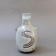 Japanese Style Ceramic Vase with Lugs by Janet Leach '1981'