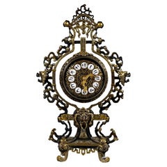Japanese Style Clock attr. to L'Escalier de Cristal, France, Circa 1885