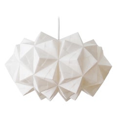 Lámpara colgante de papel blanco plegado a mano de estilo japonés "Siphonia"