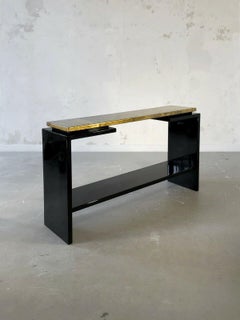 A POST-MODERN Lacquered CONSOLE Table, ALDO TURA, ROCHE & BOBOIS, France 1970