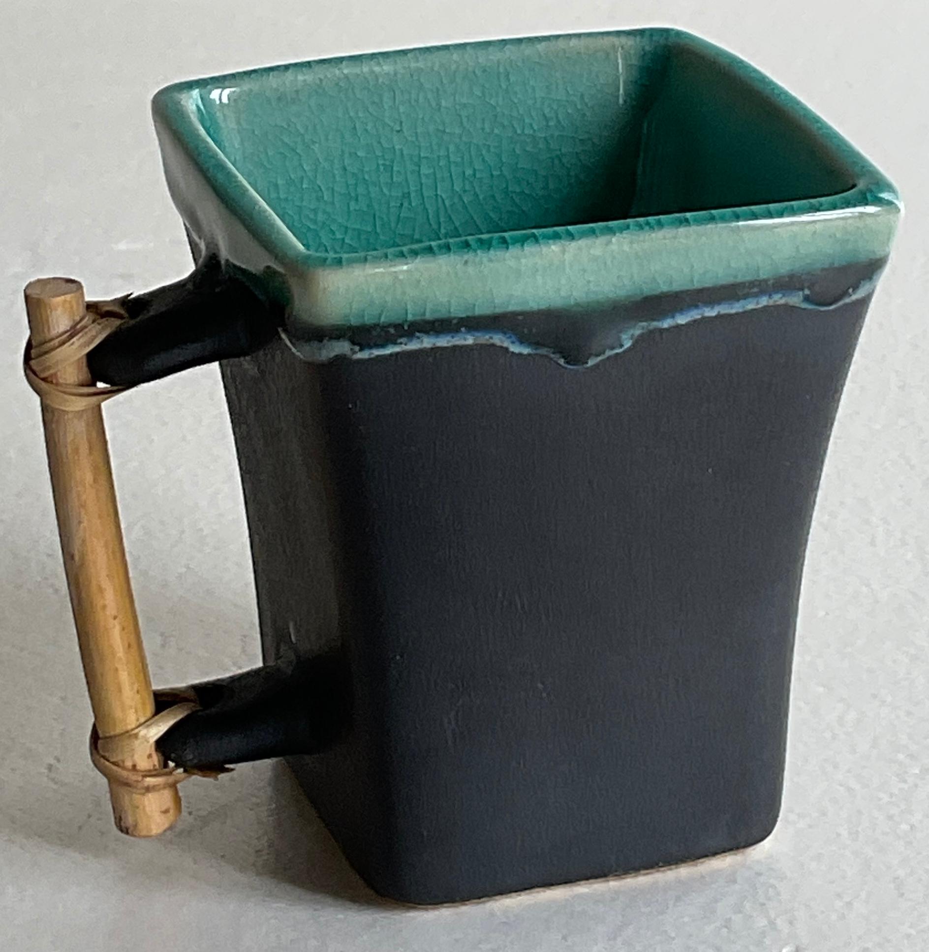 20th Century Japanese Style Mid-Century Ceramic Tea Serving Set, Vallauris For Sale