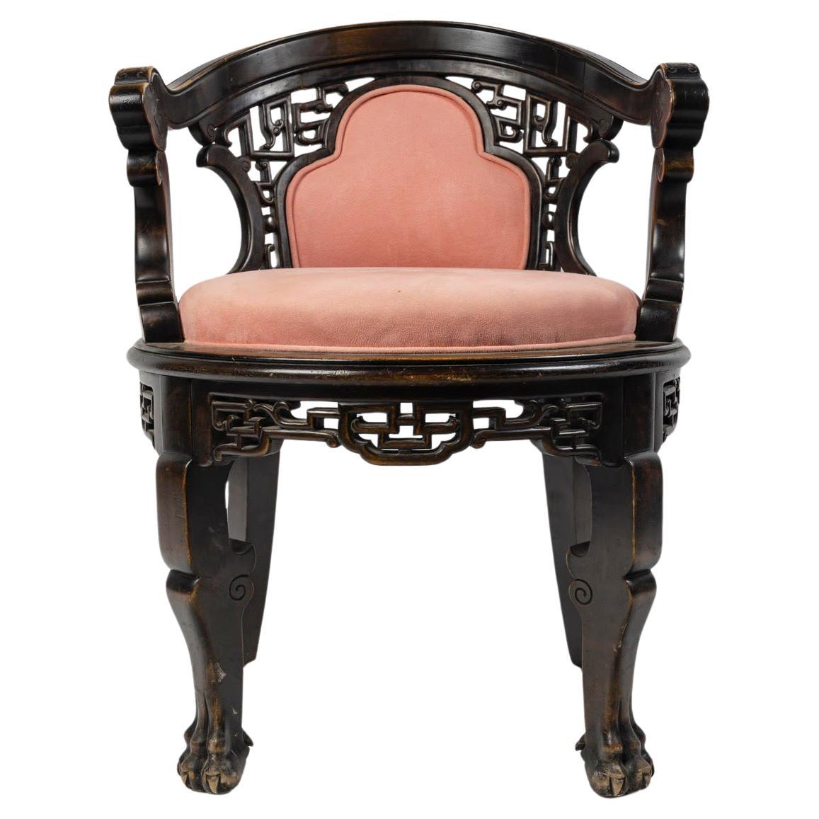 Japanese-Style Office Armchair, 19th Century.