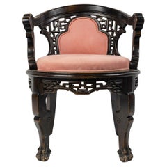 Japanese-Style Office Armchair, 19th Century.
