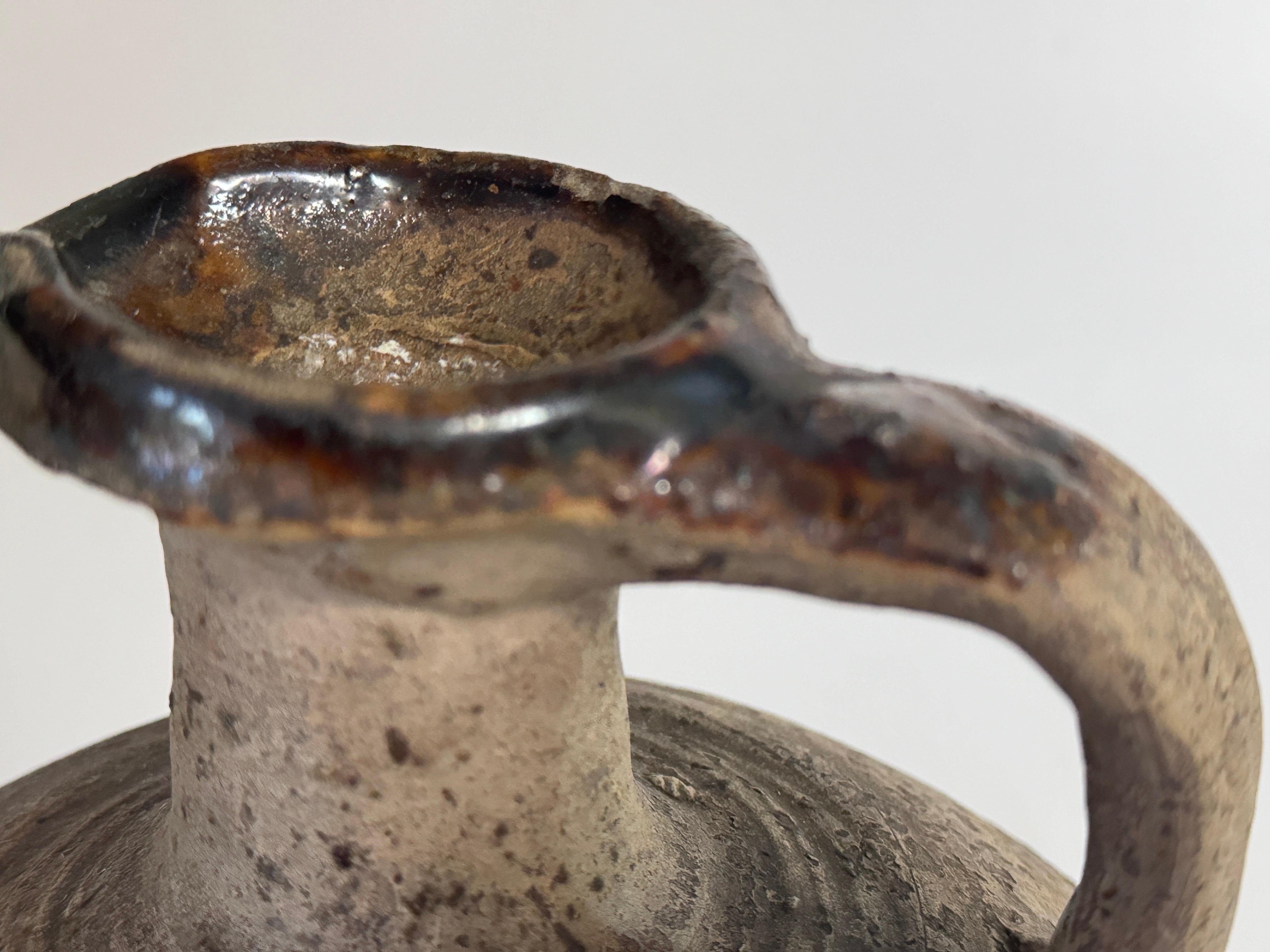 Brocca in stile giapponese in ceramica Stoneware con smalto sorprendente  19° Francia in vendita 6