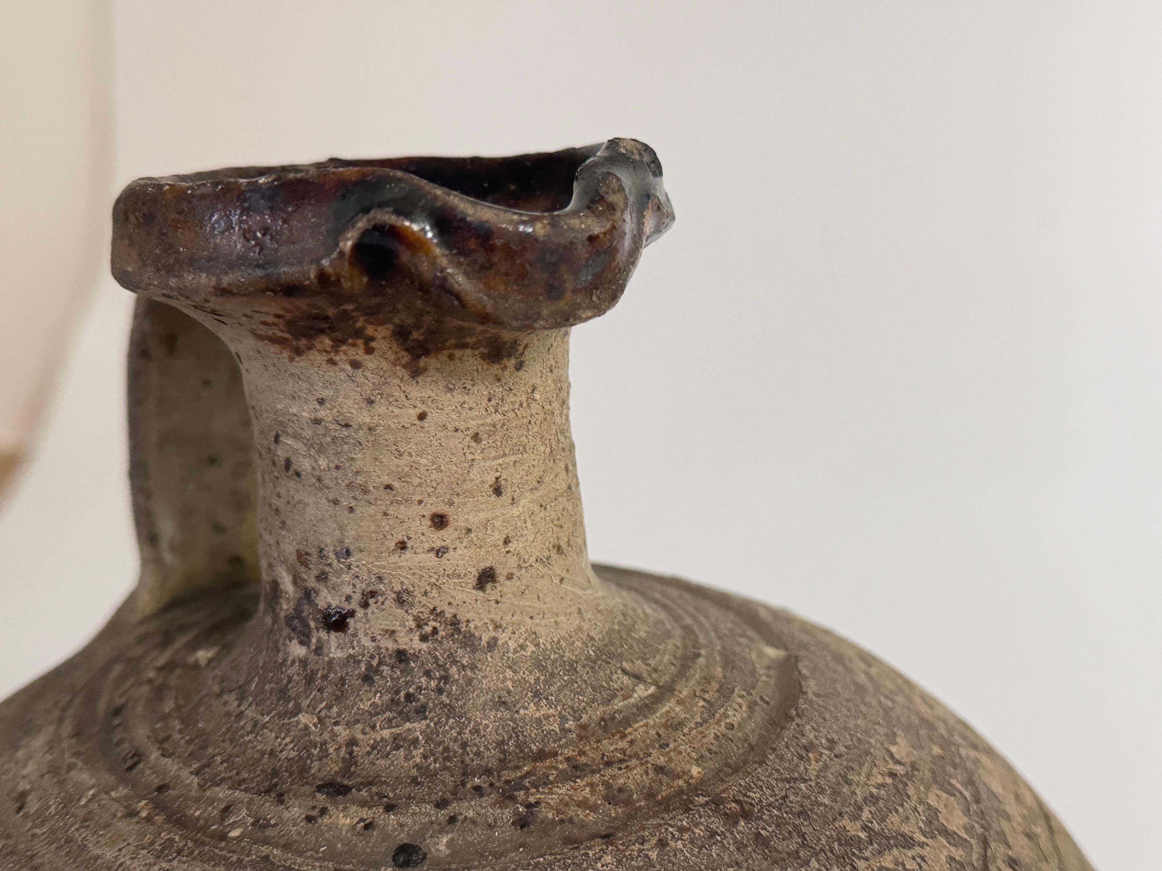 Brocca in stile giapponese in ceramica Stoneware con smalto sorprendente  19° Francia in vendita 8