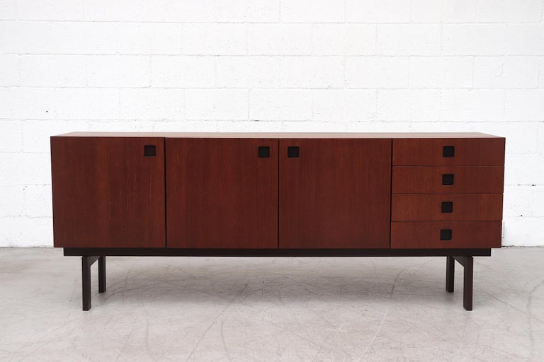 Japanese Style Teak Credenza By Hulmefa For Sale At 1stdibs
