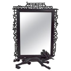 Japanese Style Viardot Mirror with Dragon, circa 1880