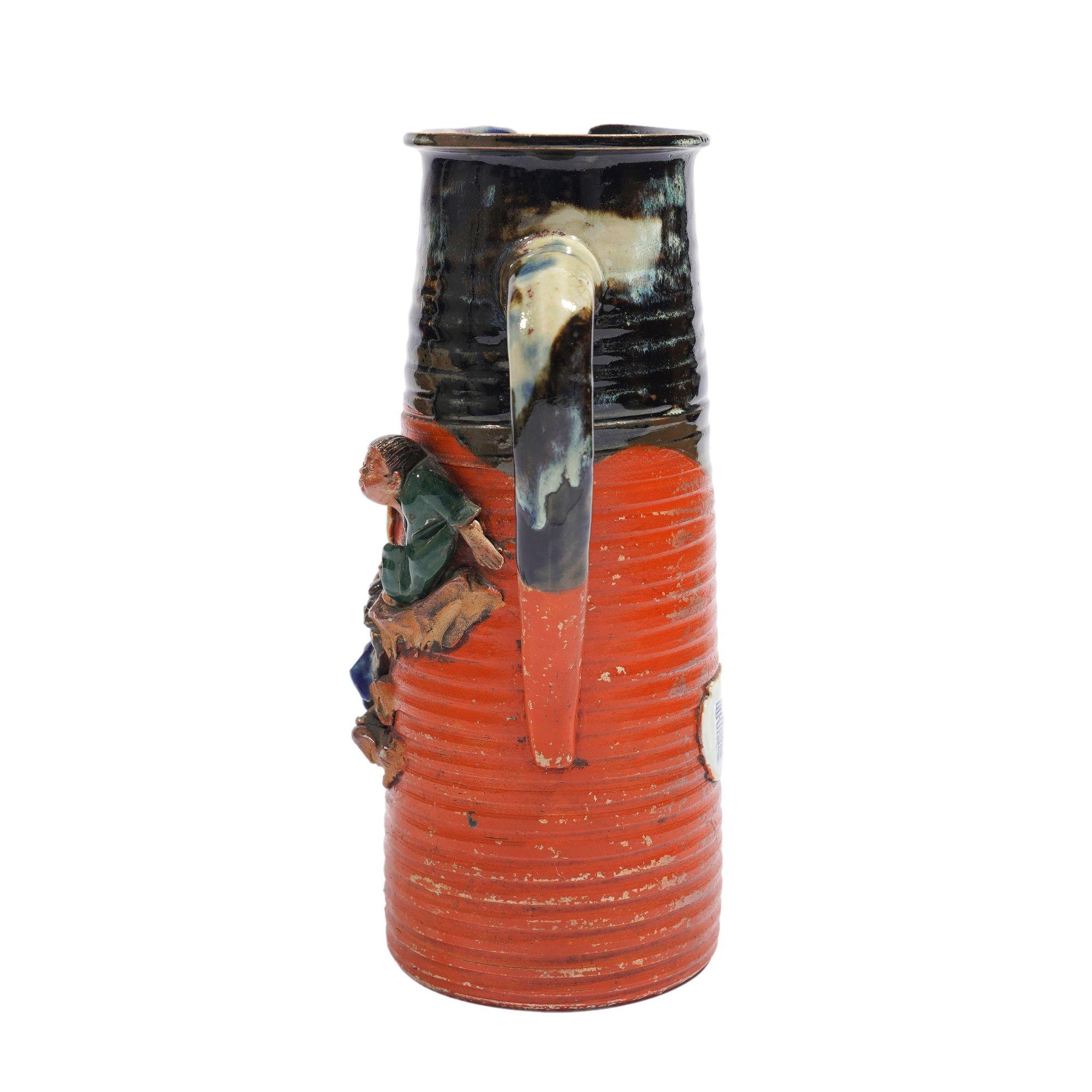 Giapponese Brocca in ceramica giapponese Sumida Gawa, 1890-1910 ca. in vendita