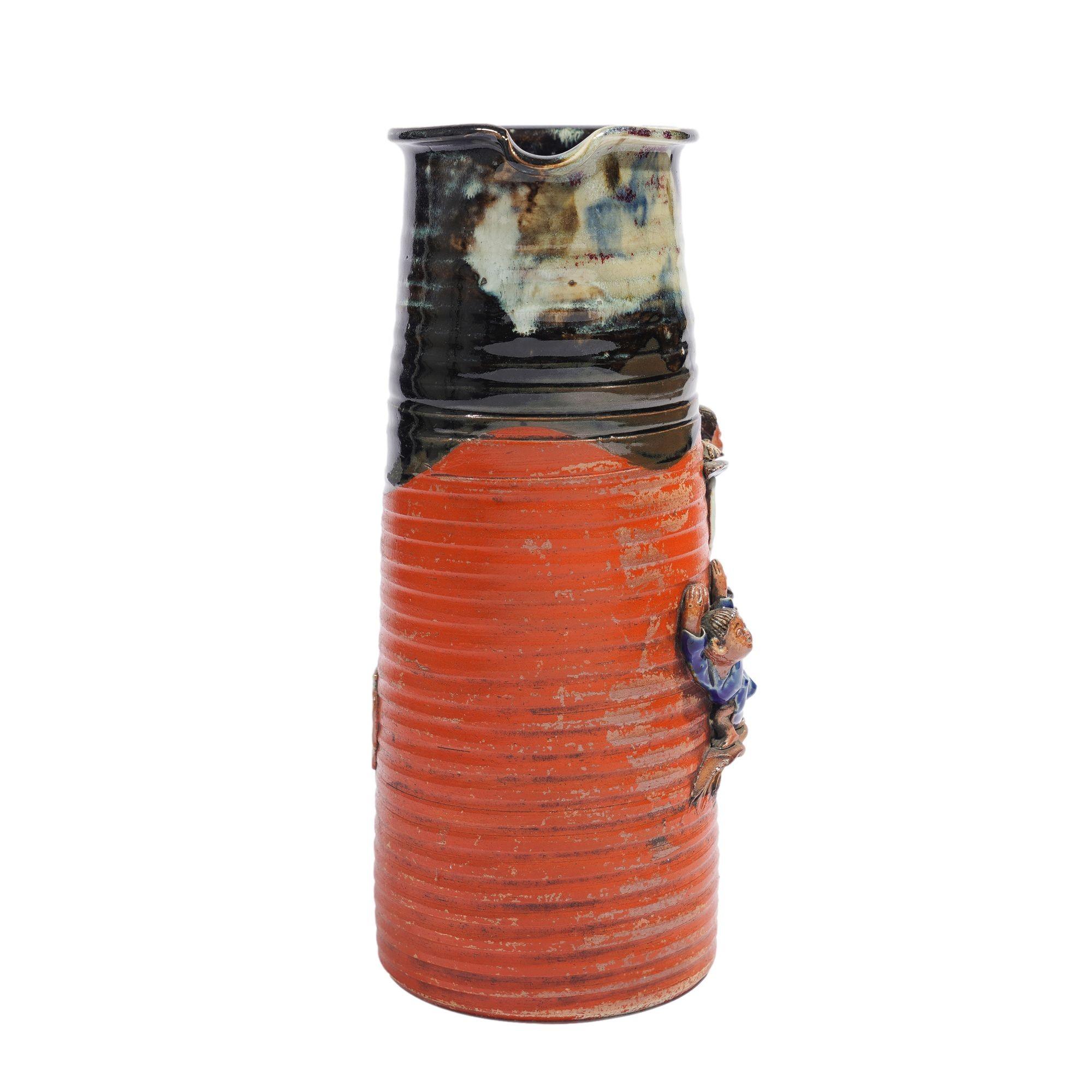 Brocca in ceramica giapponese Sumida Gawa, 1890-1910 ca. in vendita 1