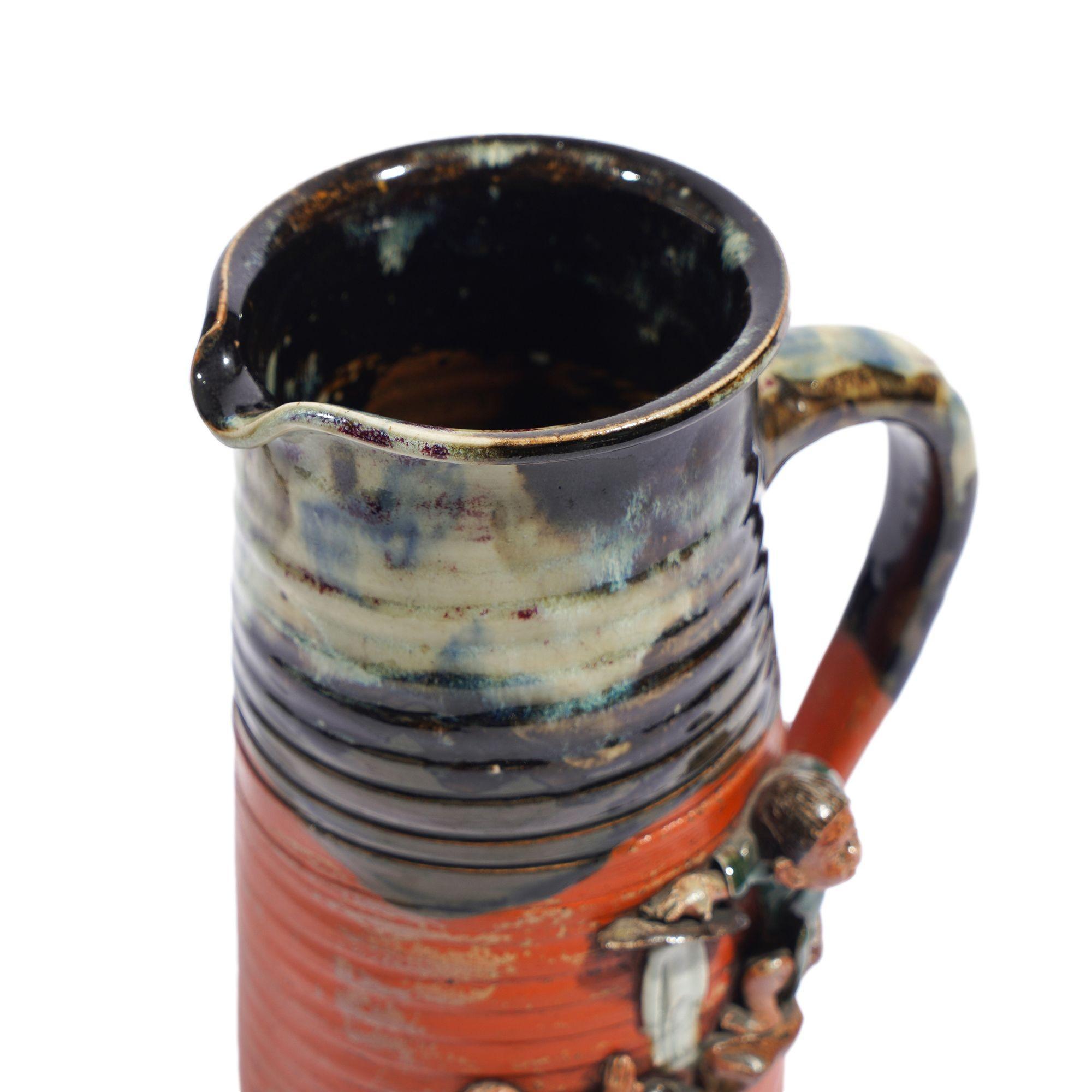 Brocca in ceramica giapponese Sumida Gawa, 1890-1910 ca. in vendita 3