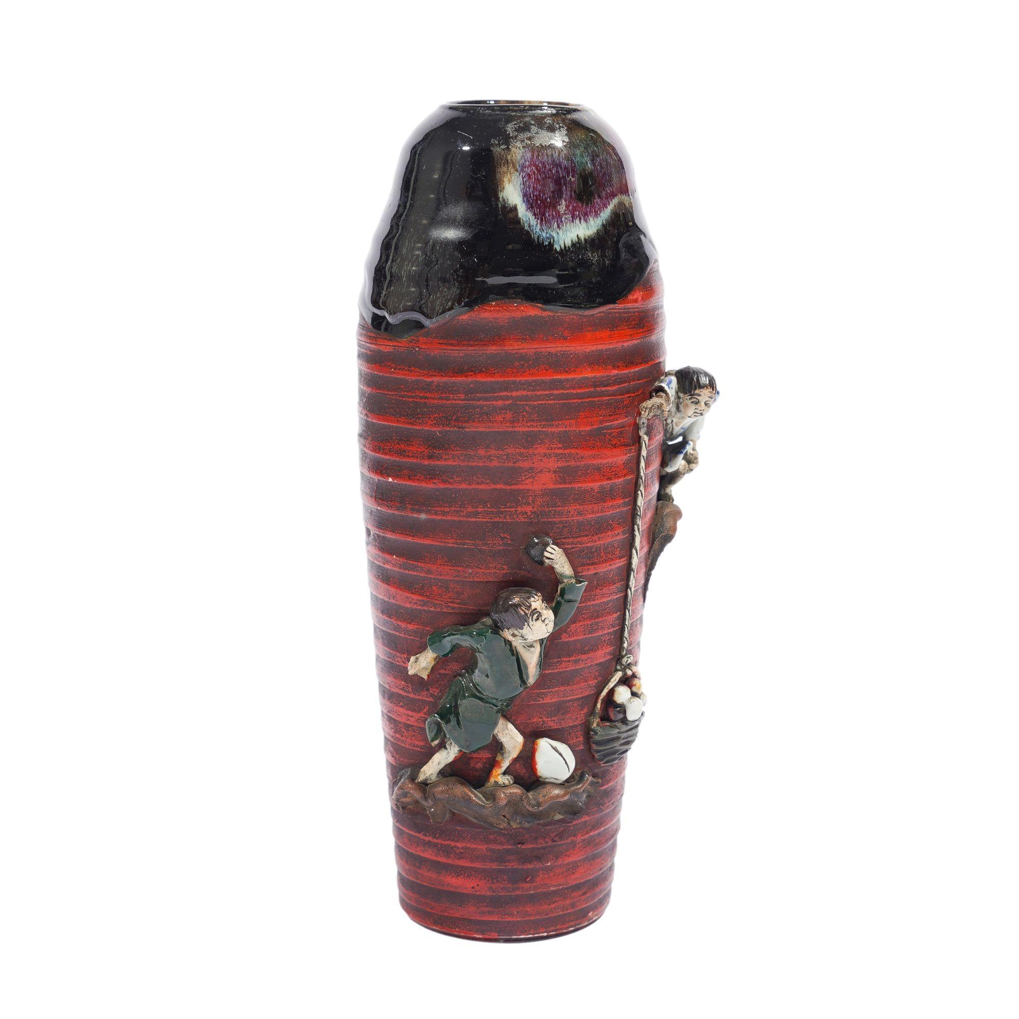 Ceramica Vaso in ceramica giapponese Sumida Gawa, 1900 ca. in vendita