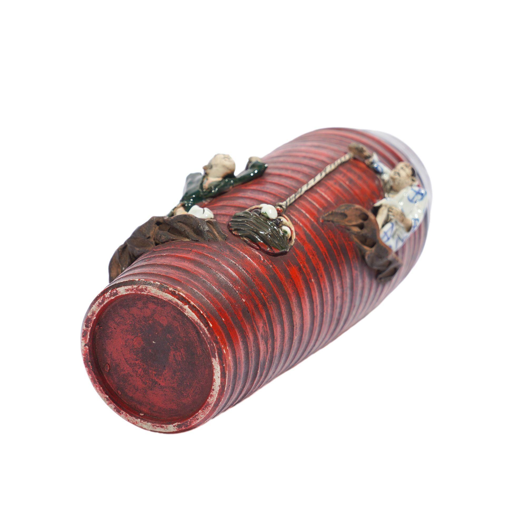 Vaso in ceramica giapponese Sumida Gawa, 1900 ca. in vendita 3