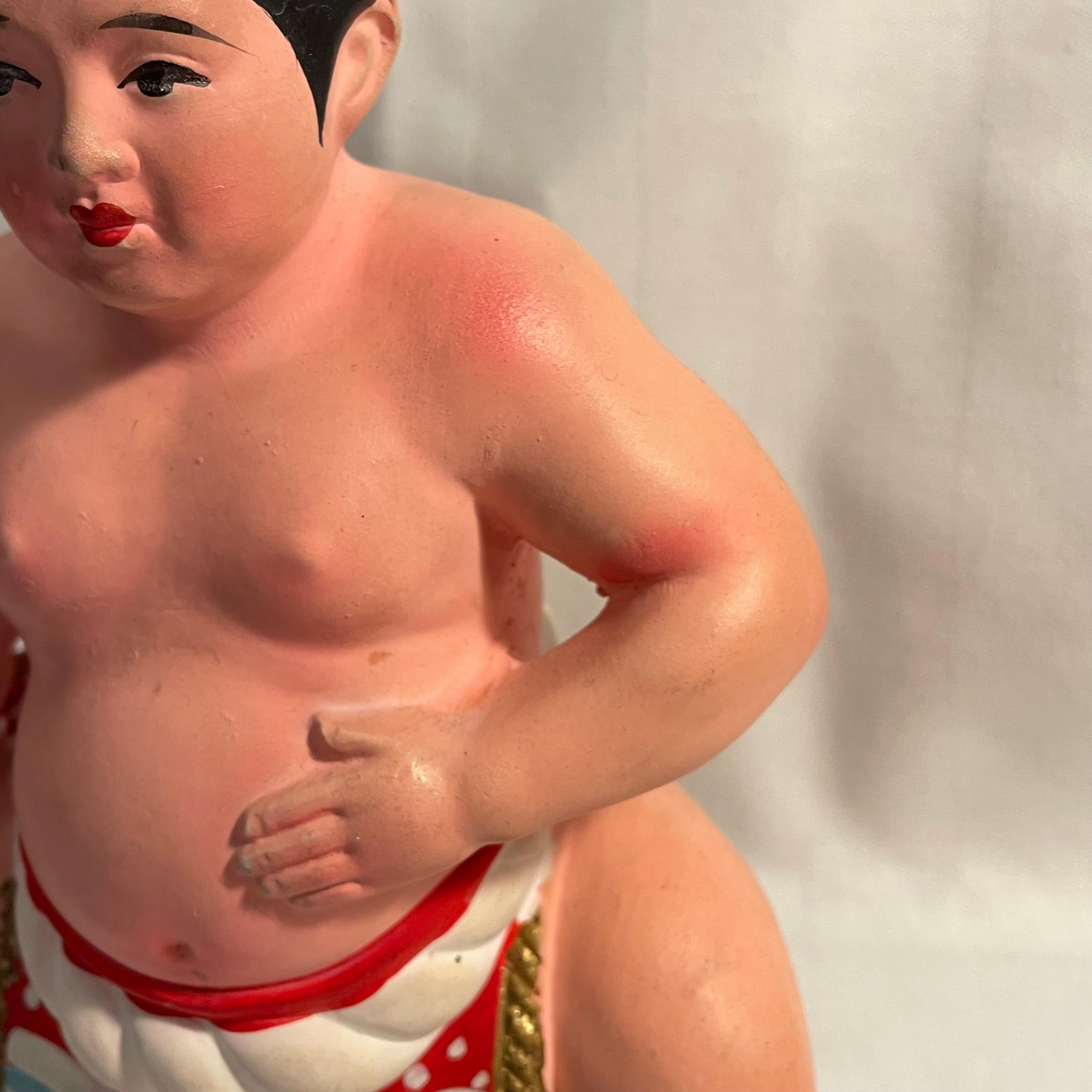 Japanische Sumo Wresler KitanoUmi-Figuren-Keramik 1980er Jahre (20. Jahrhundert) im Angebot