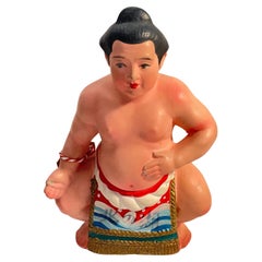Japanische Sumo Wresler KitanoUmi-Figuren-Keramik 1980er Jahre