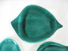 Japanese Sushi Fish Styled Mid Century Serving Platters