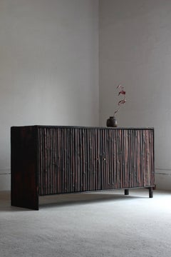 Japanese Susudake Bamboo Cabinet / Sideboard storage / Wabi-sabi Primitive