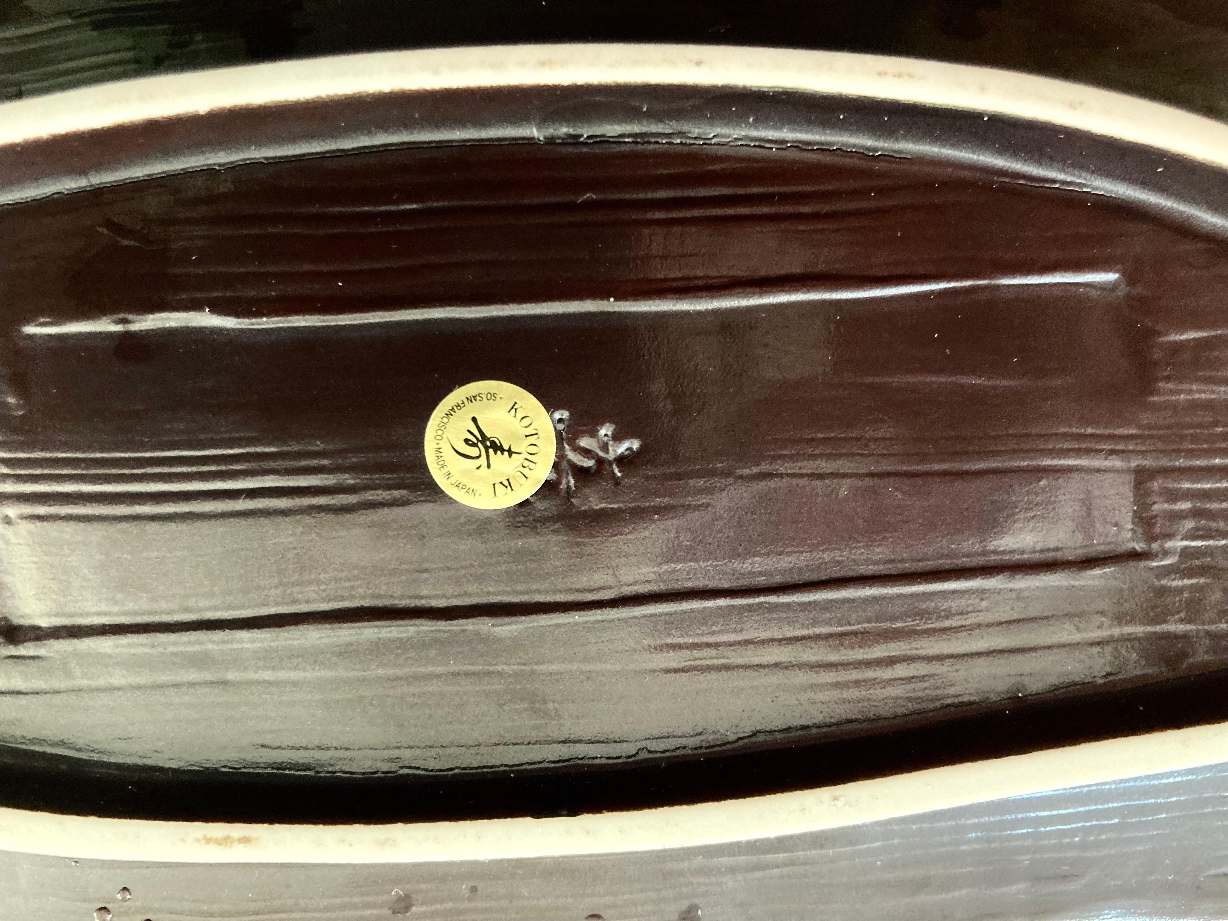 Porcelain Japanese Sweet Dish in Wood Slab Form For Sale