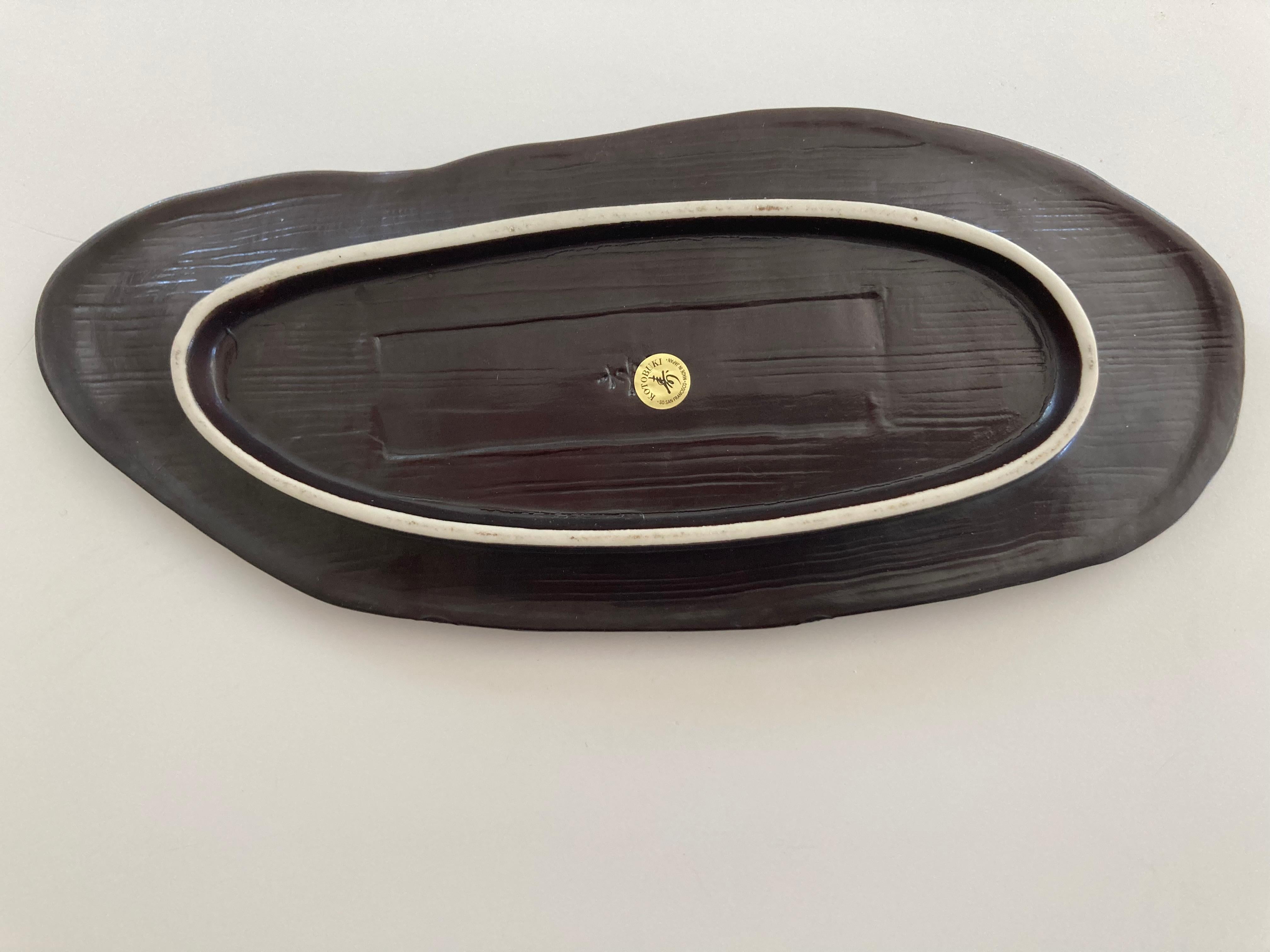 Japanese Sweet Dish in Wood Slab Form For Sale 1