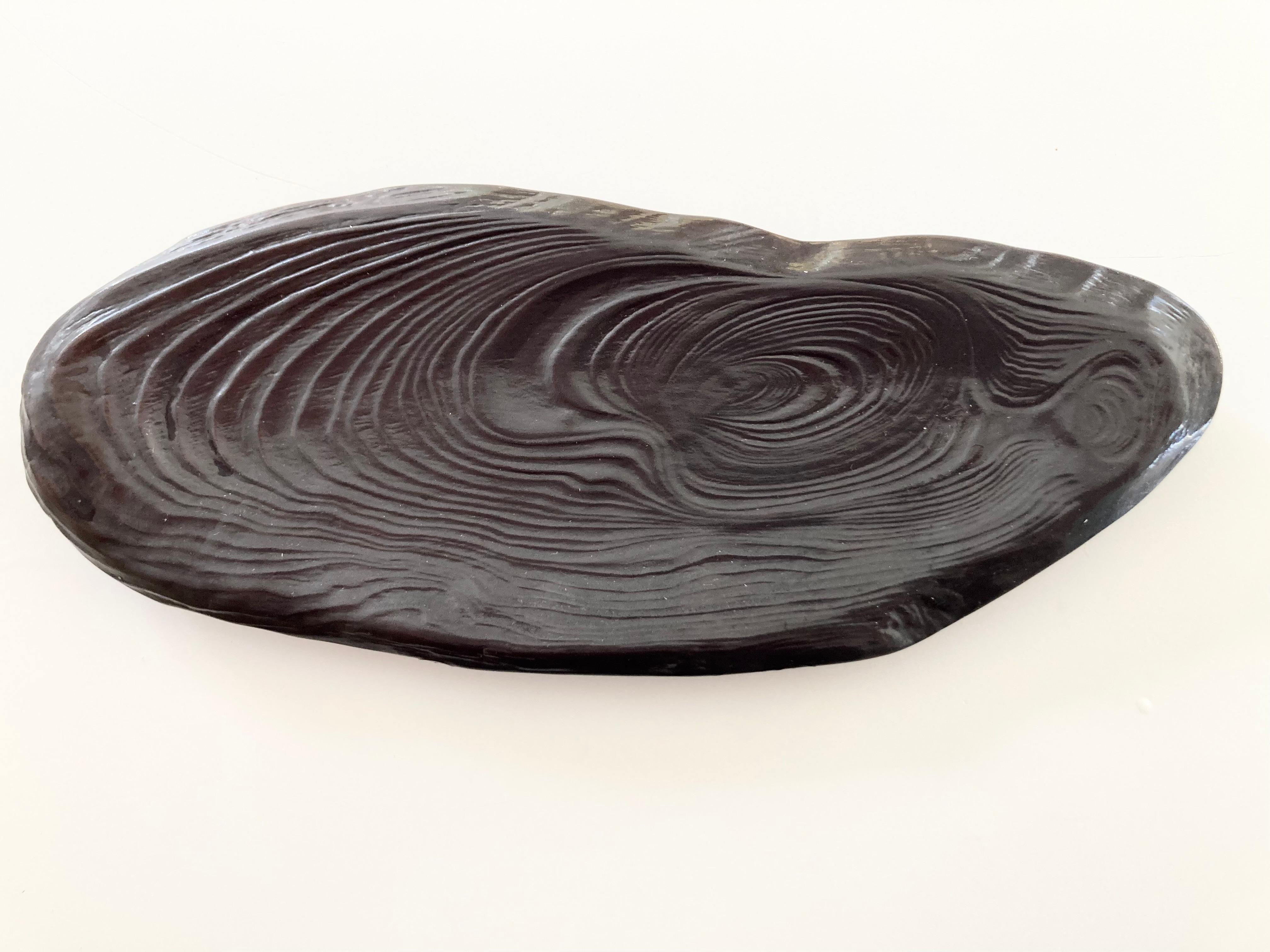 Japanese Sweet Dish in Wood Slab Form For Sale 2