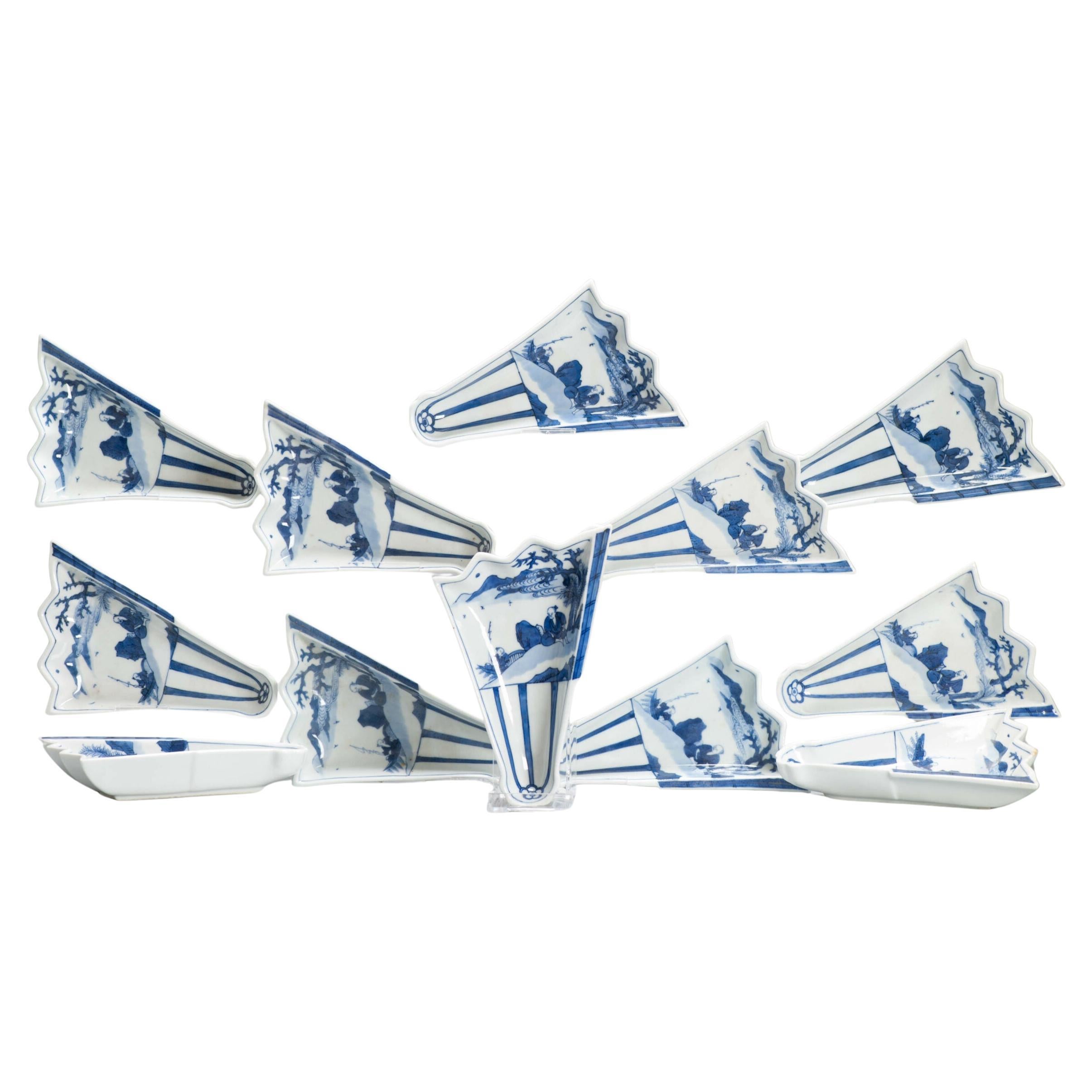 Set di piatti dolci giapponesi Kosometsuke. Copia vintage/moderna dopo