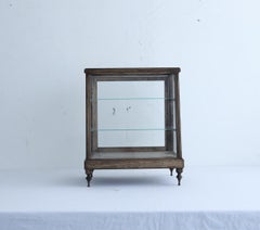 Japanese Tabletop showcase with lathe legs , Japandi