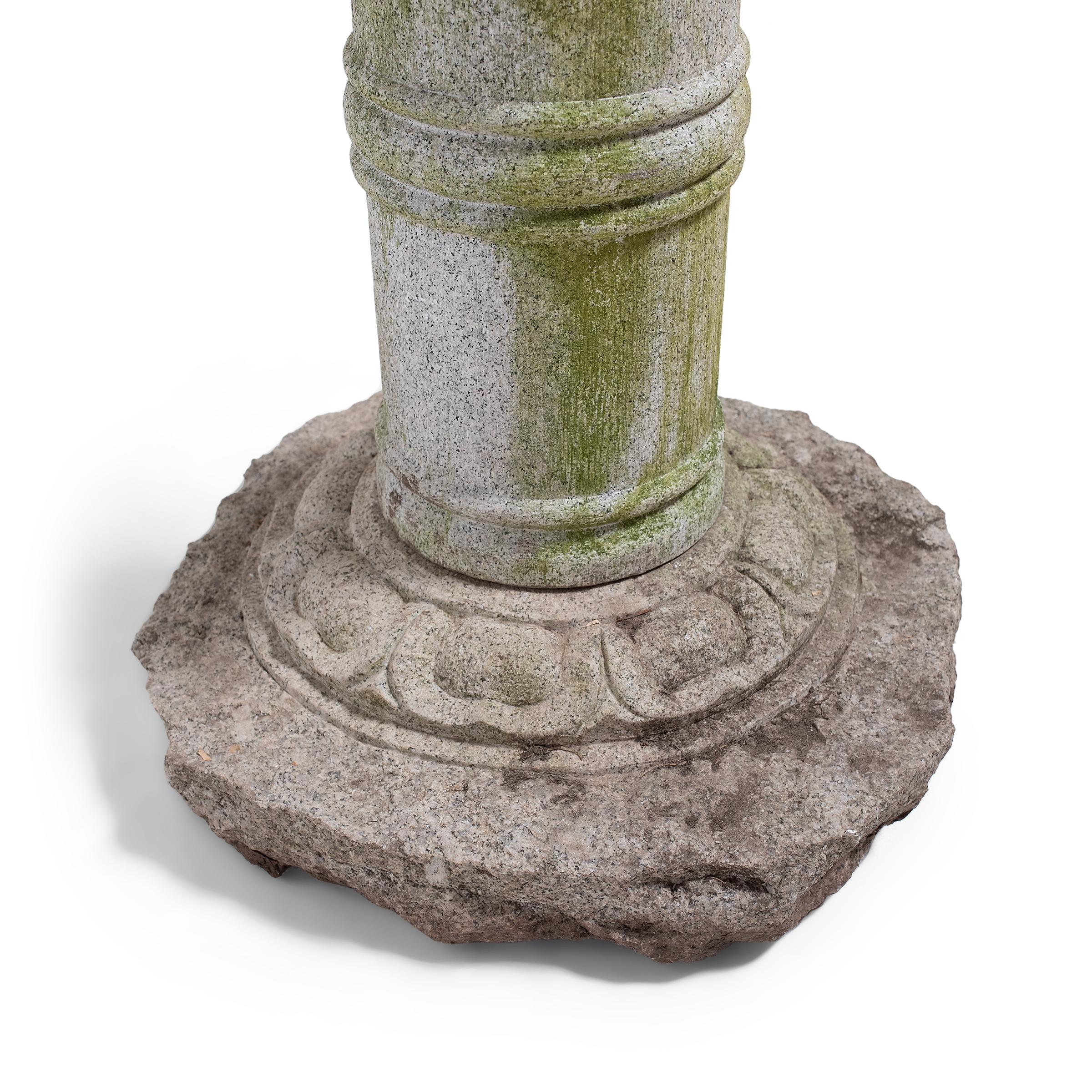 Japanese Tachi-dōrō Stone Lantern In Good Condition In Chicago, IL
