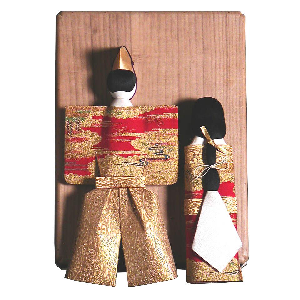 Japanisches Tachibina-Puppenset (Imperial couple) aus Japan. (Textil) im Angebot