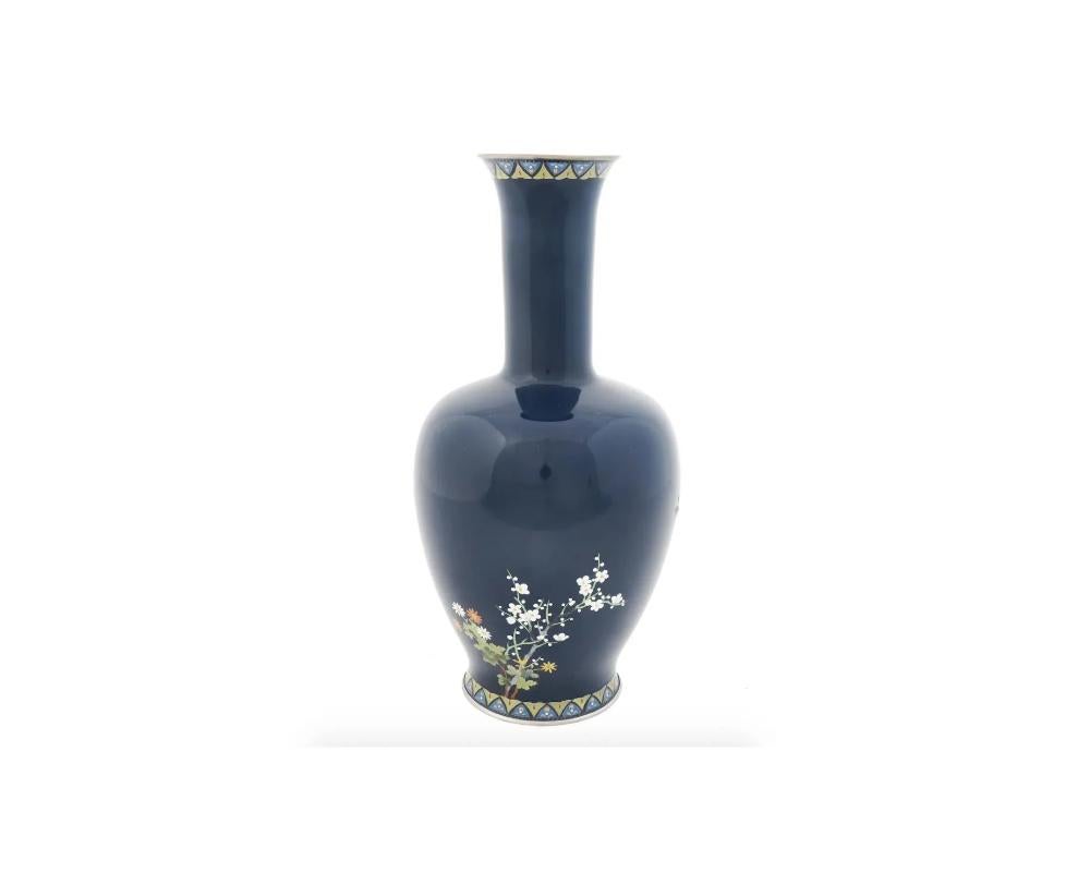 Cloisonné Vaso giapponese con smalto cloisonne di epoca Taisho Inaba in vendita