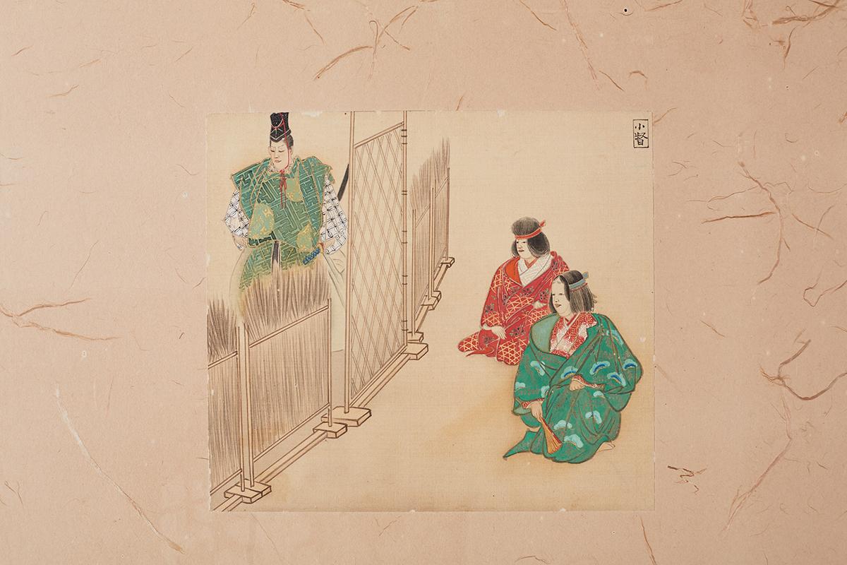 Japanese Taisho Period Byobu Screen with Noh Scenes 1