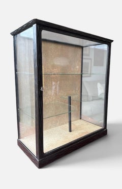 Japanese Taishō Period Ebonized Wood Display Vitrine, circa 1925