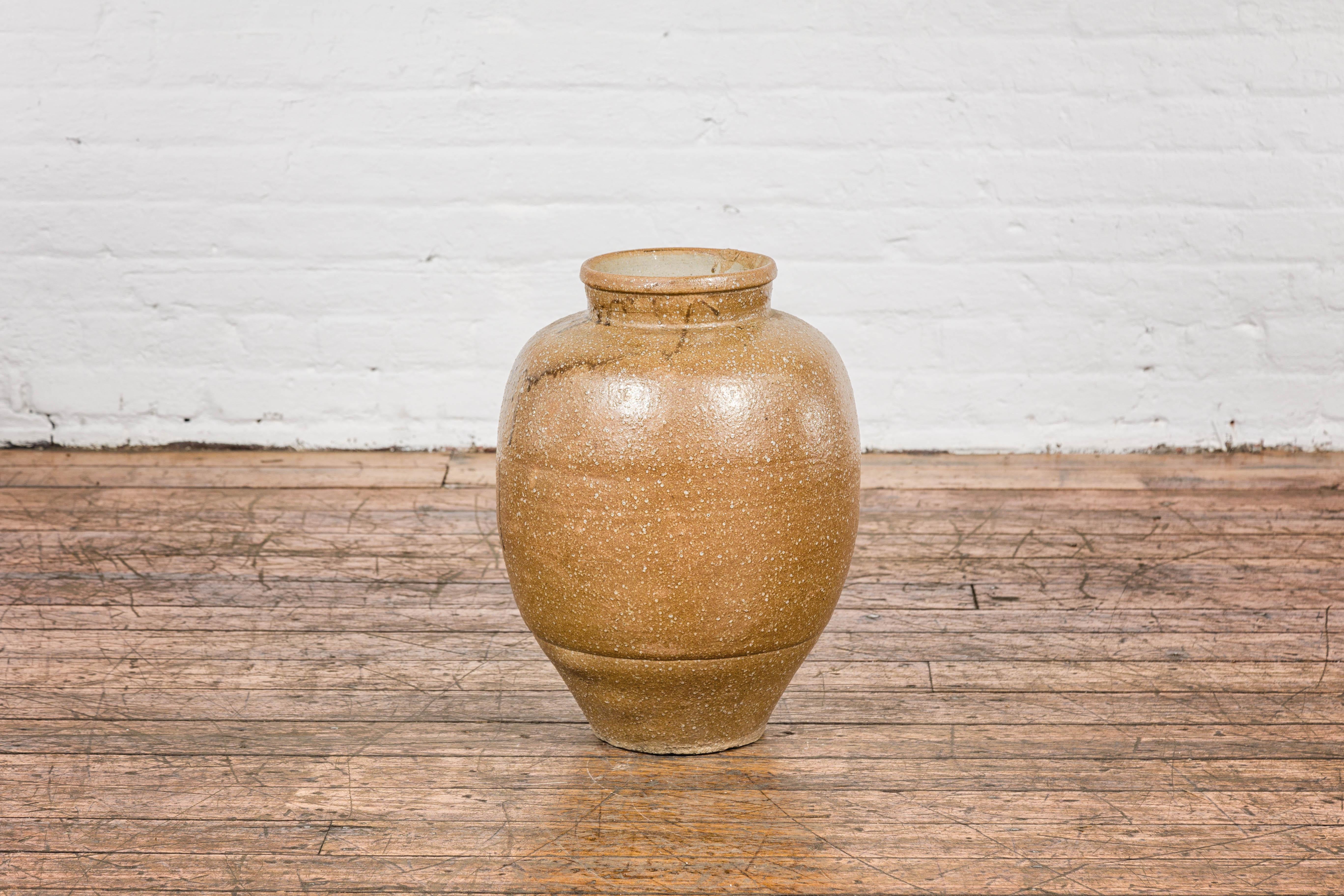 Vaso giapponese a smalto sabbioso del periodo Taishō con finitura a goccia, circa 1900 in vendita 6
