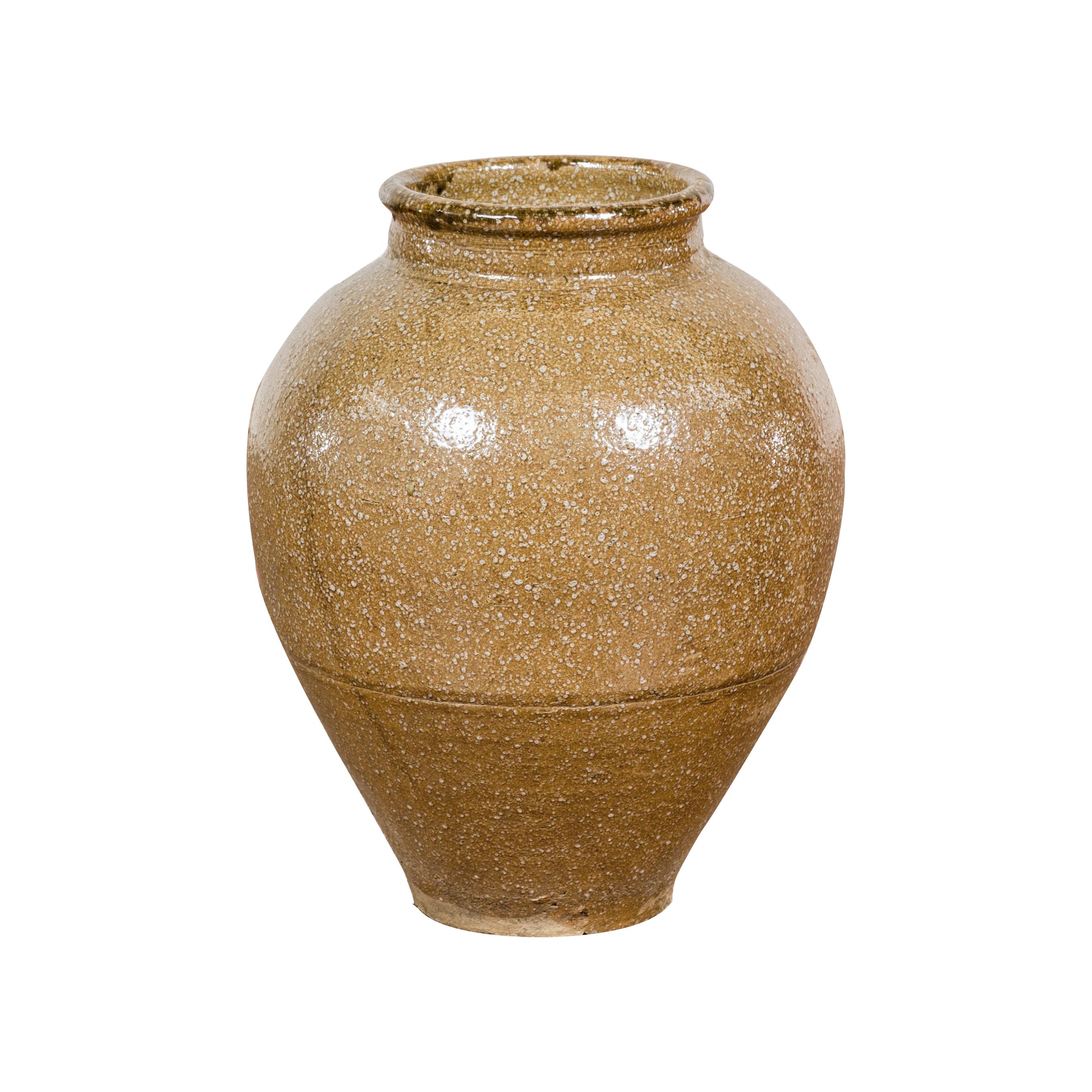 Japanese Taishō Period Two-Tone Sand Glaze Vase with Textured Finish, circa 1900 For Sale 10