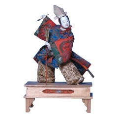 Antique Japanese Takeda Ningyo, Kabuki Actor, Edo Period
