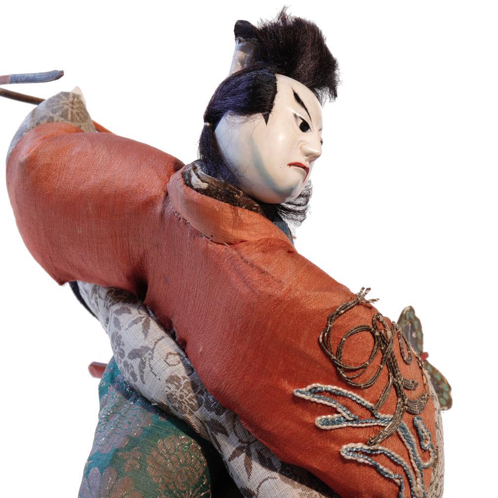 Takeda Ningyo giapponese di un attore che interpreta un guerriero in mare in vendita 2