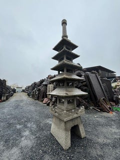Japanese Tall Antique Stone Pagoda Lantern 180 Inches- best in class