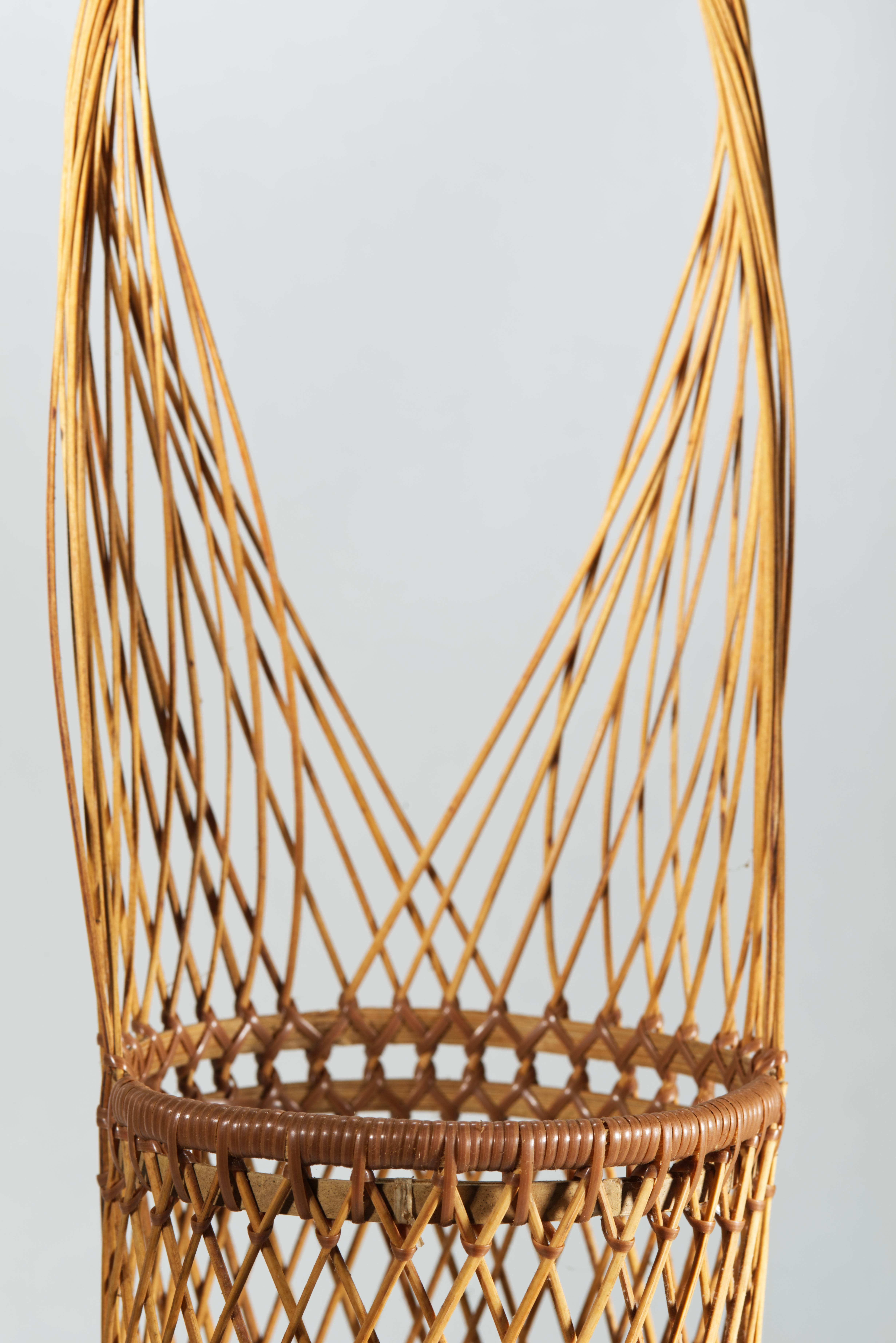 Grand panier Ikebana japonais, bambou, style Suruga Sensuji en vente 2