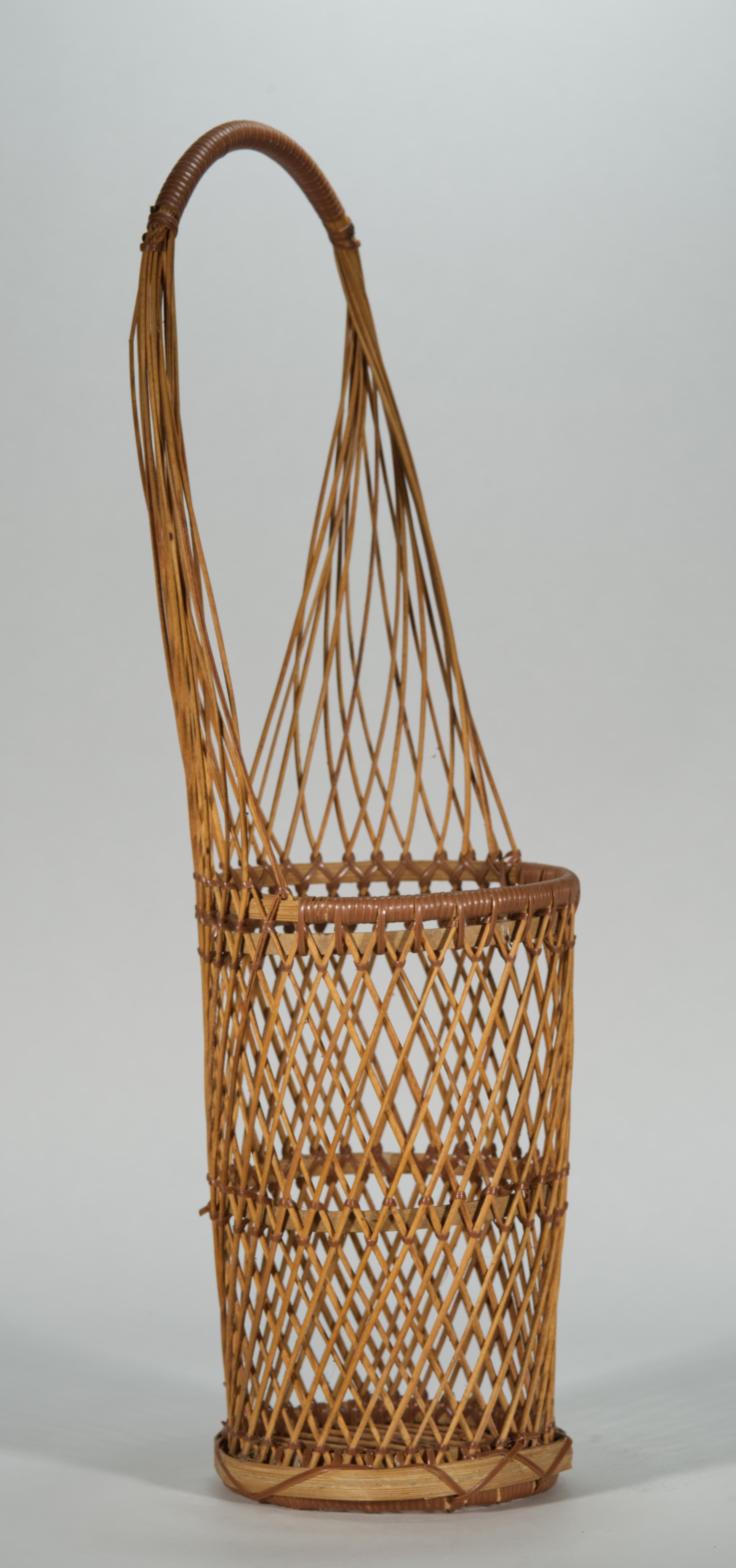 Artisanat Grand panier Ikebana japonais, bambou, style Suruga Sensuji en vente