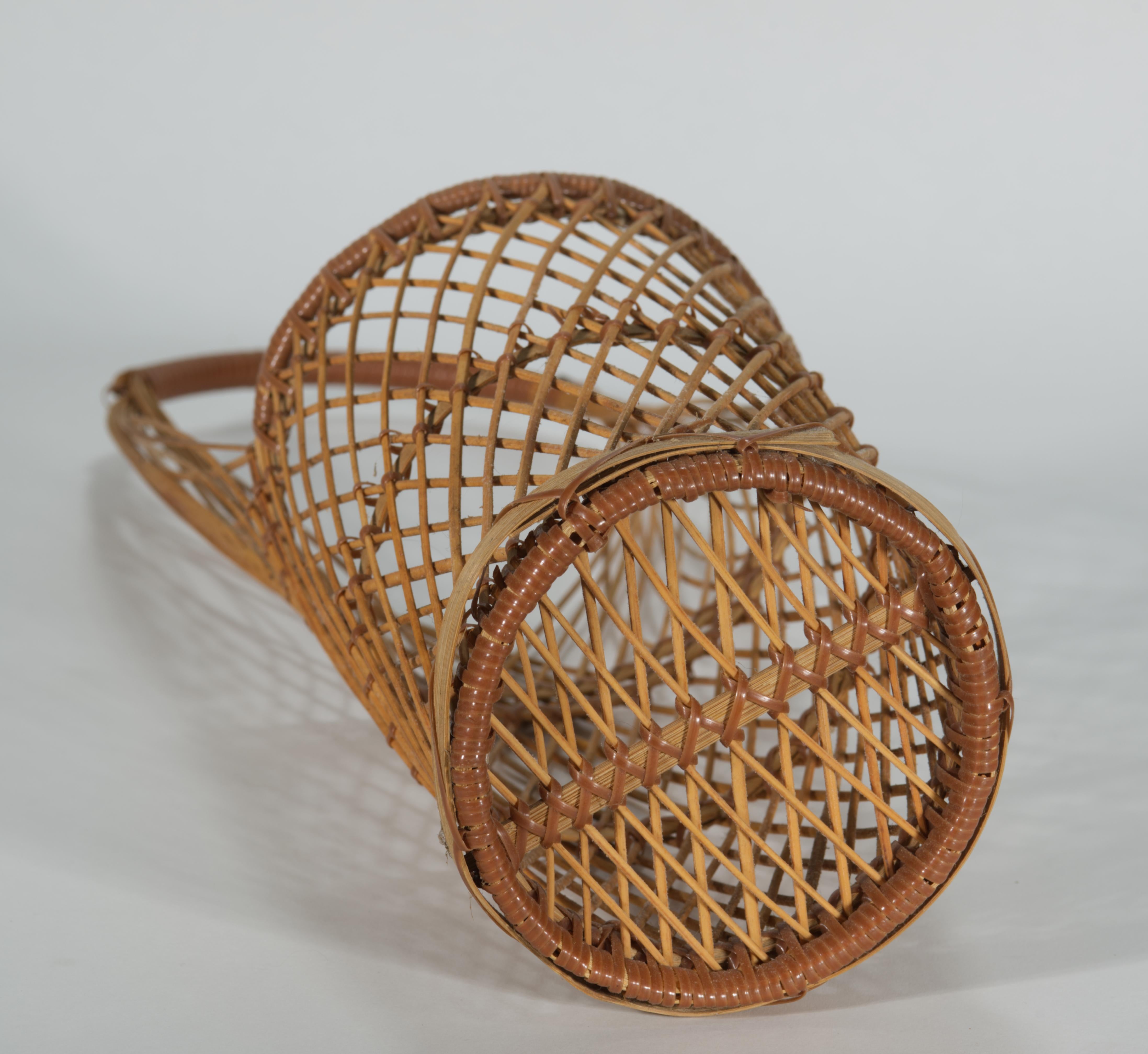 Fait main Grand panier Ikebana japonais, bambou, style Suruga Sensuji en vente