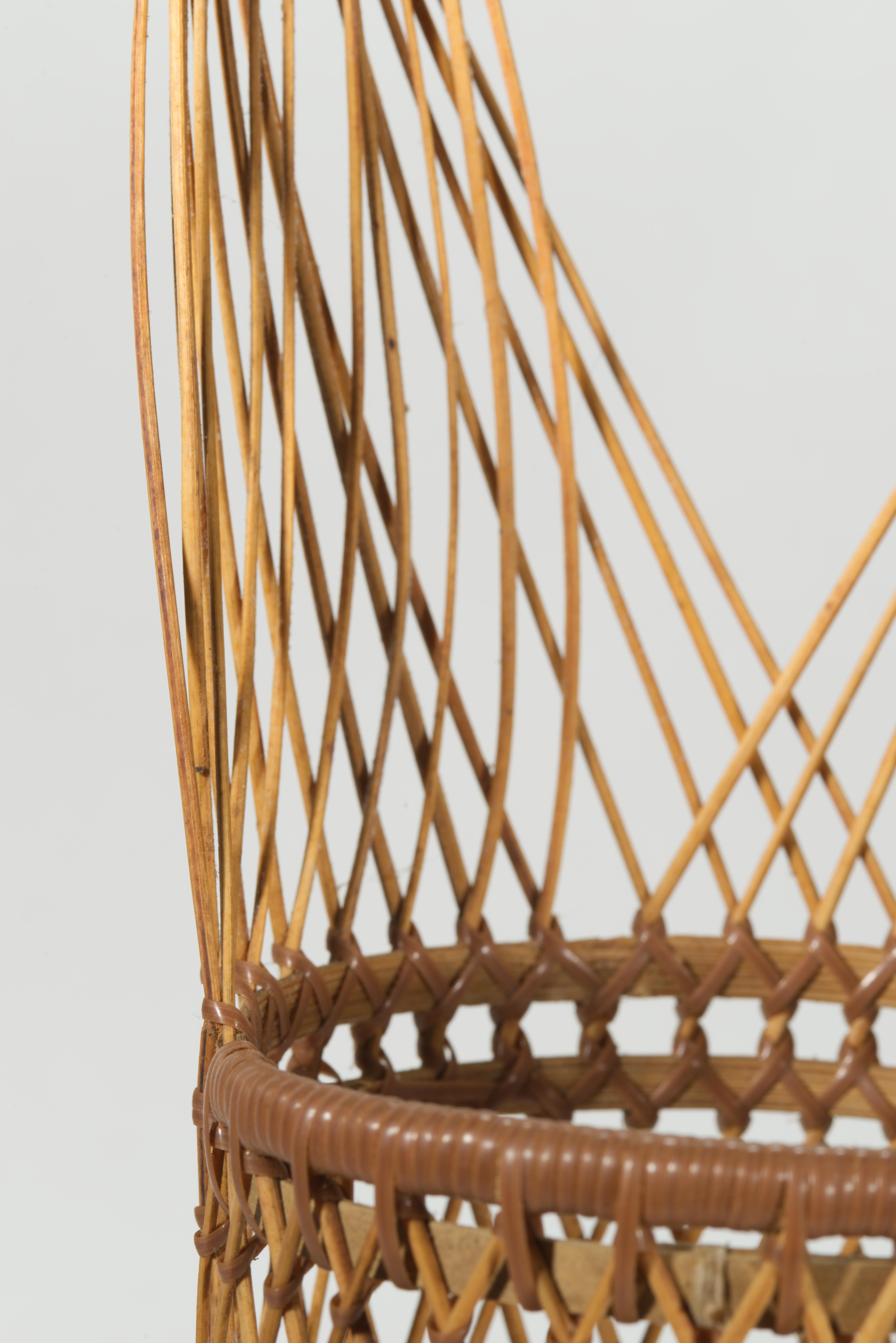 Osier Grand panier Ikebana japonais, bambou, style Suruga Sensuji en vente
