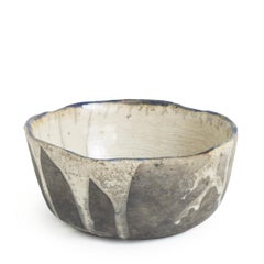 Cuenco Japonés Tanoa Cerámica Raku Blanca y Negra