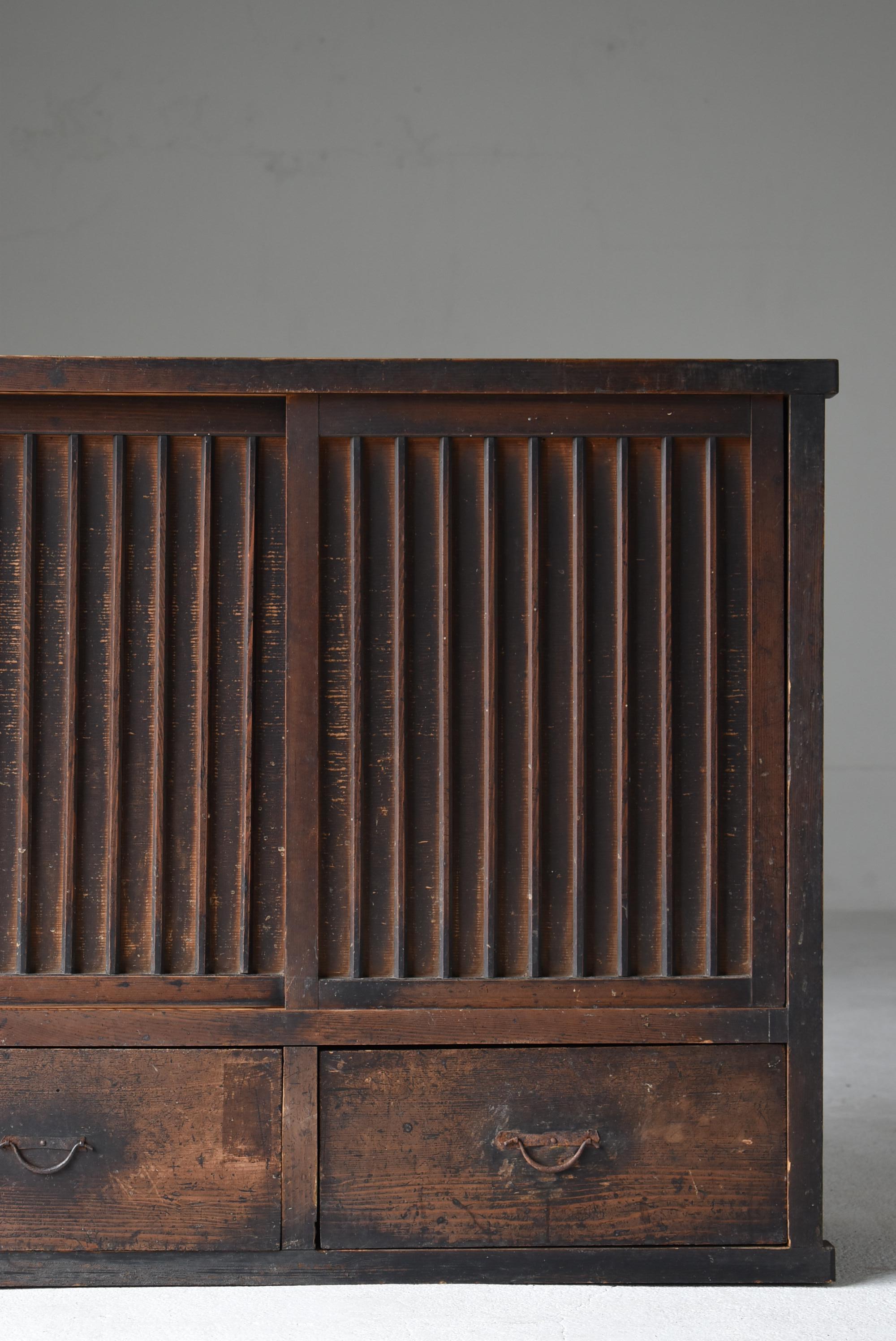 Meiji Japanese Antique Tansu 1860s-1900s / Cabinet Sideboard Wabisabi For Sale