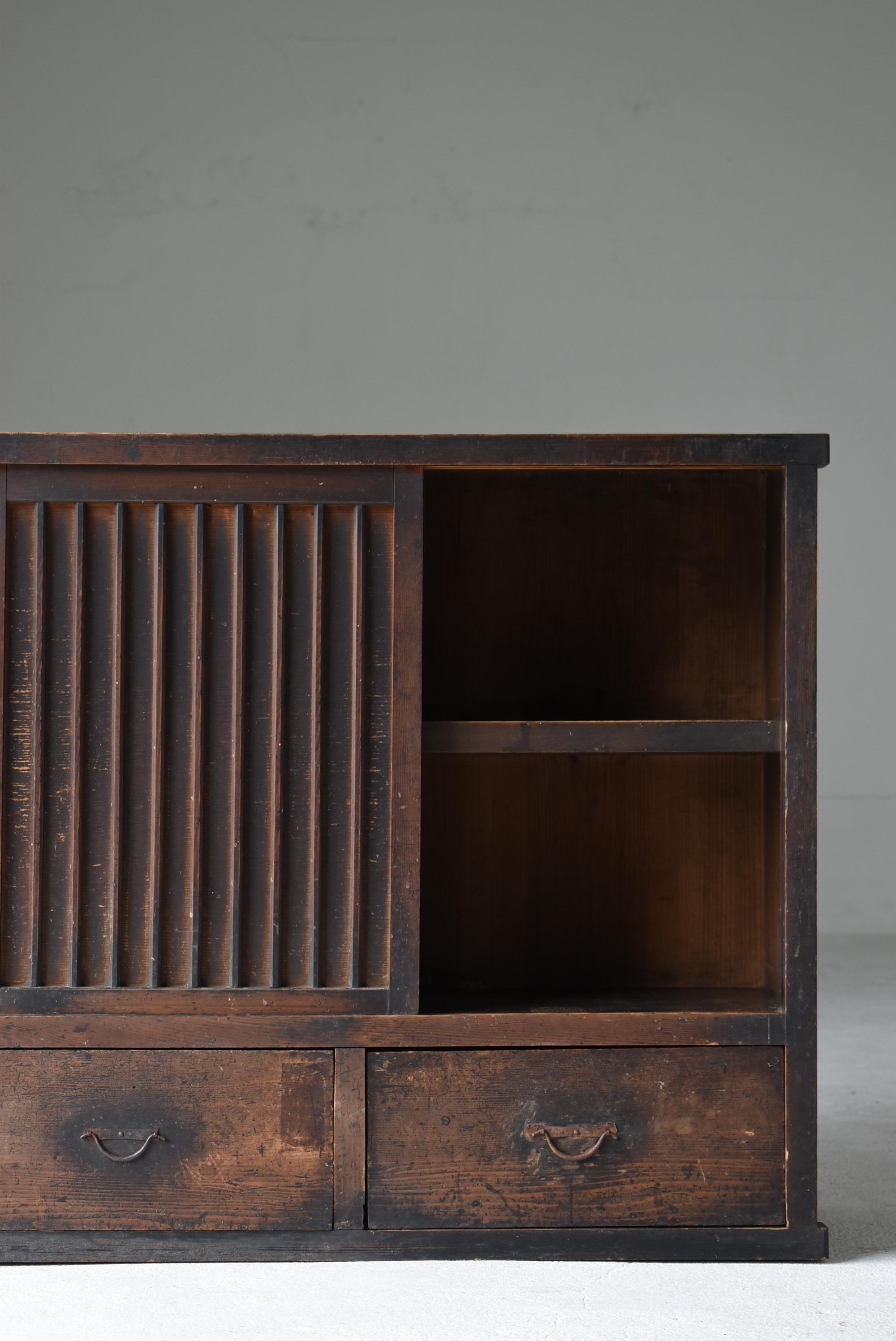 20th Century Japanese Antique Tansu 1860s-1900s / Cabinet Sideboard Wabisabi For Sale