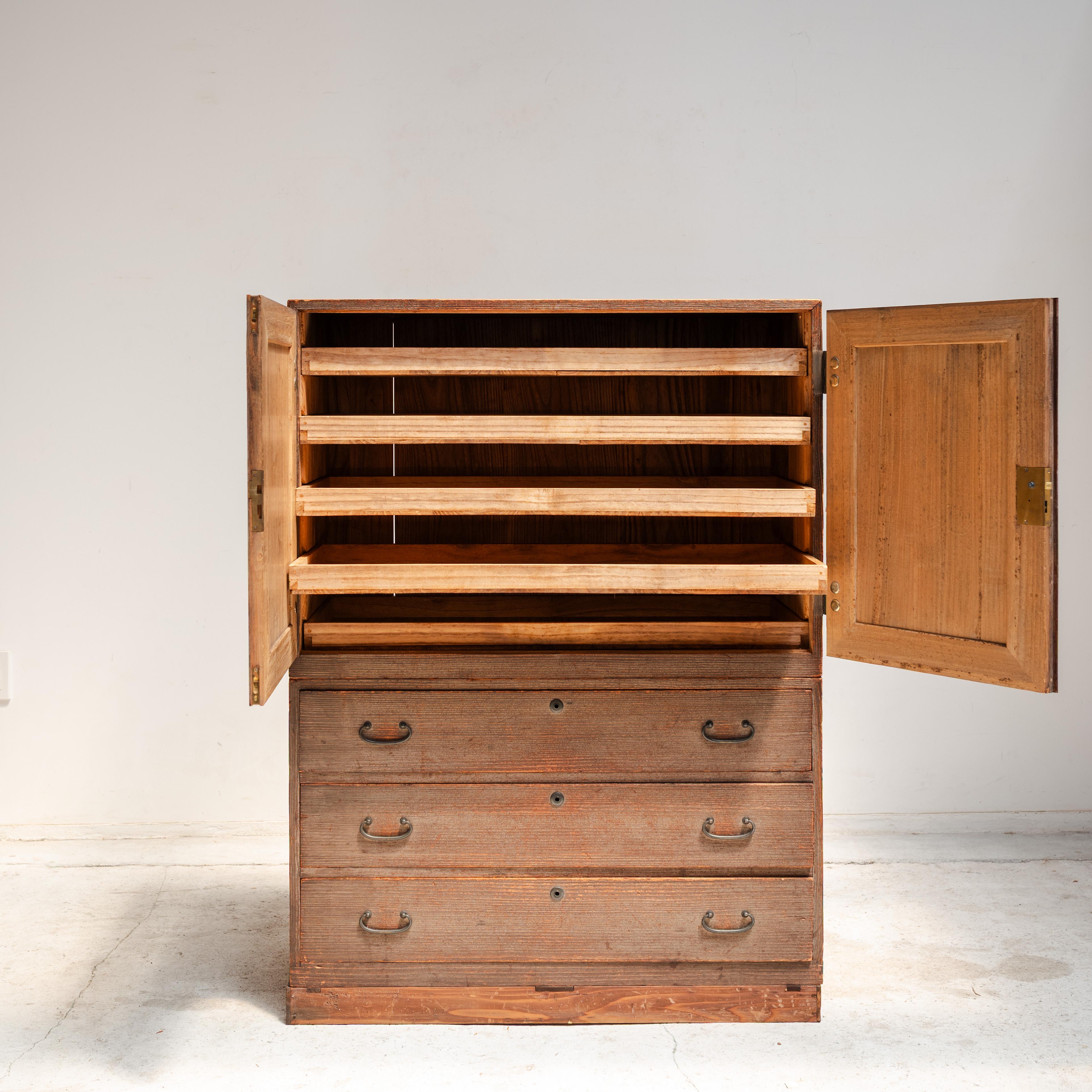Wood Japanese Tansu Chest, Japan, Early 20th Century For Sale