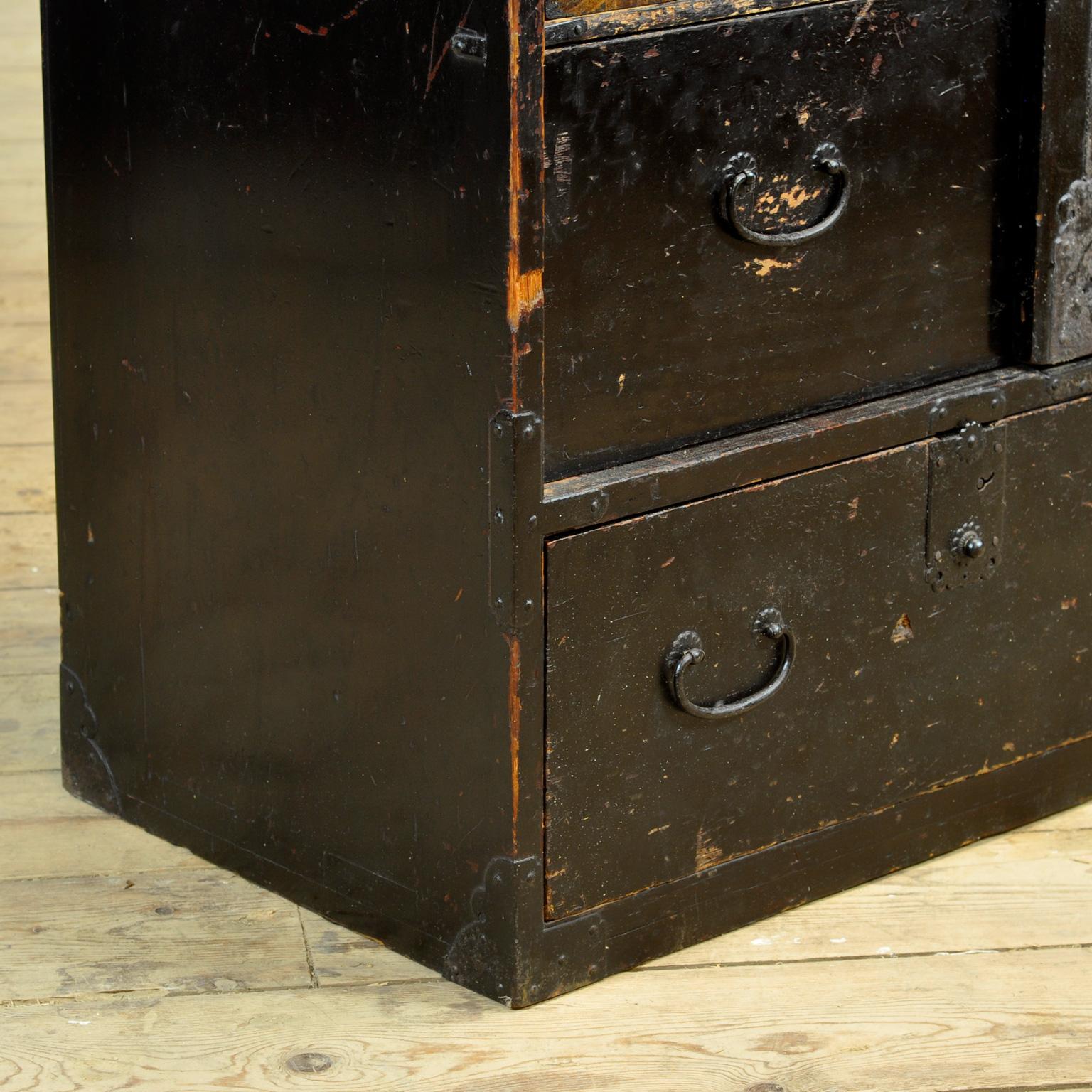 Cassettiera giapponese Tansu, 1890 circa in vendita 6