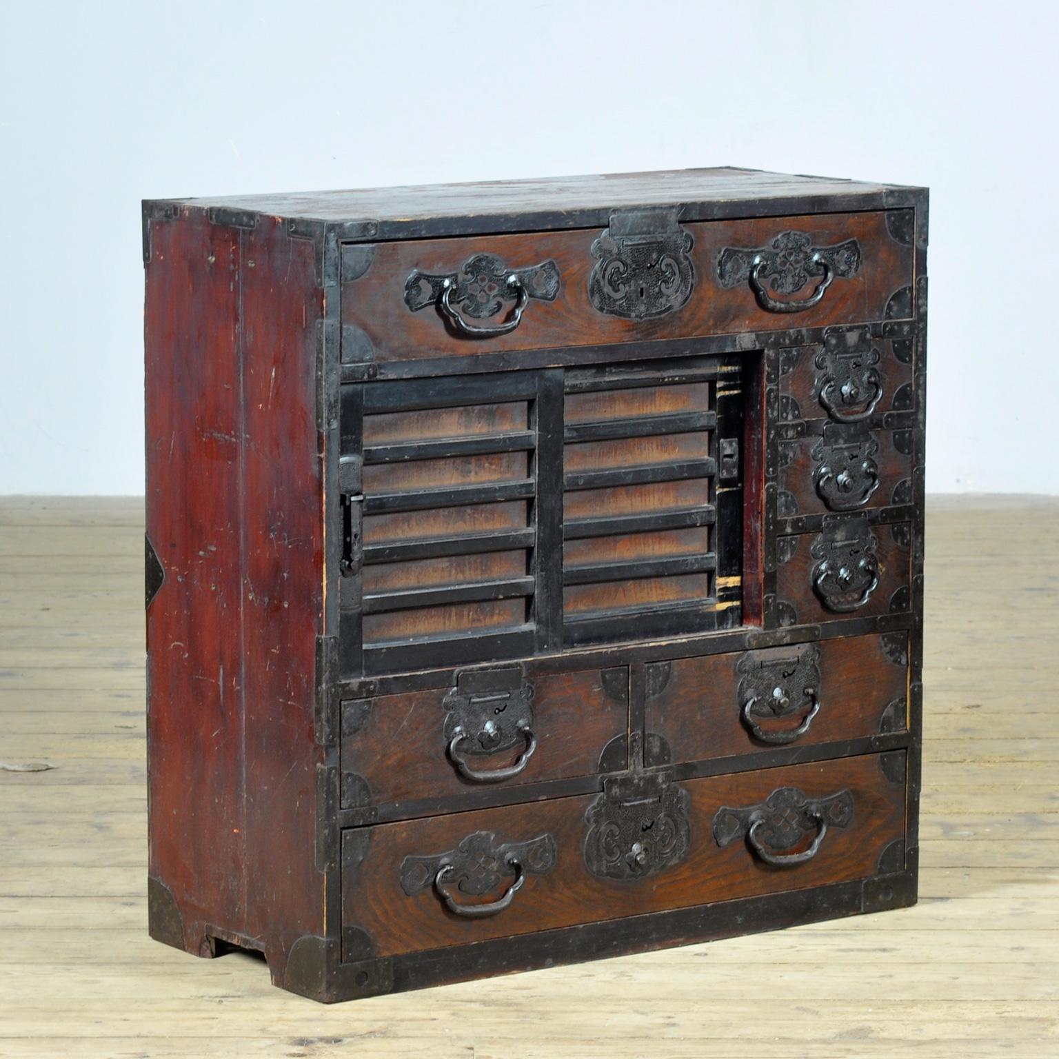 Anglo-Japanese Japanese Tansu Chest of Drawers, circa 1890 For Sale