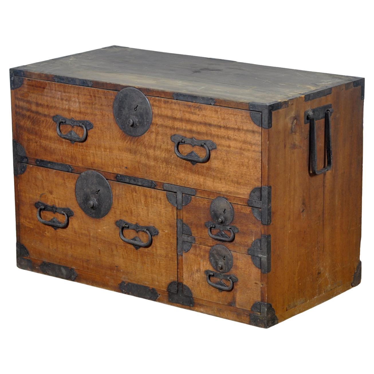 Japanese Tansu Chest of Drawers, circa 1890 For Sale