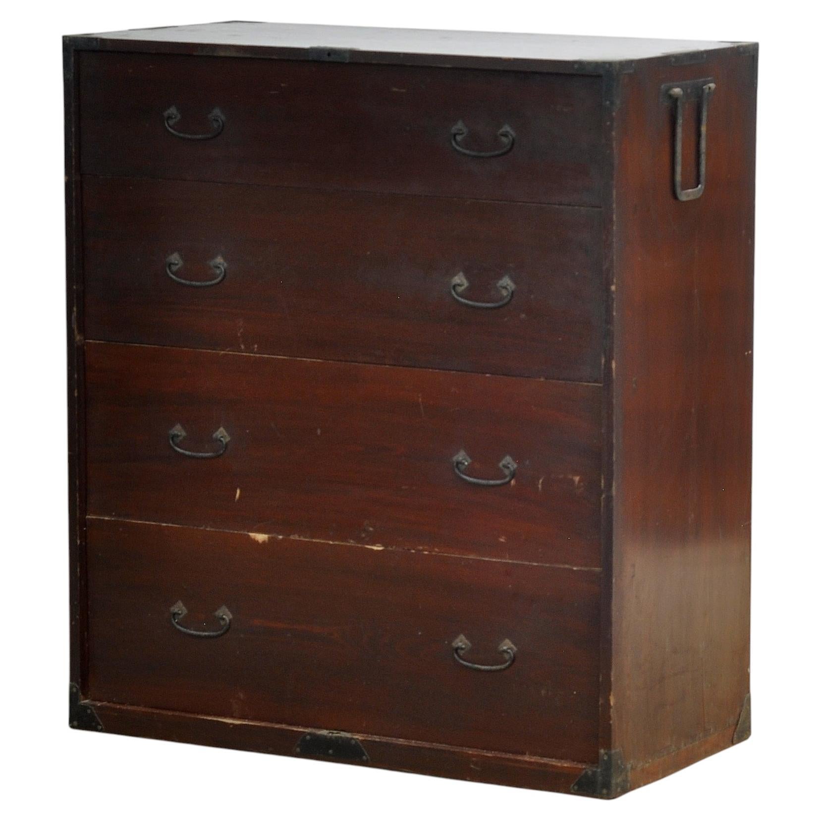 Japanese Tansu chest of drawers, circa 1890 For Sale