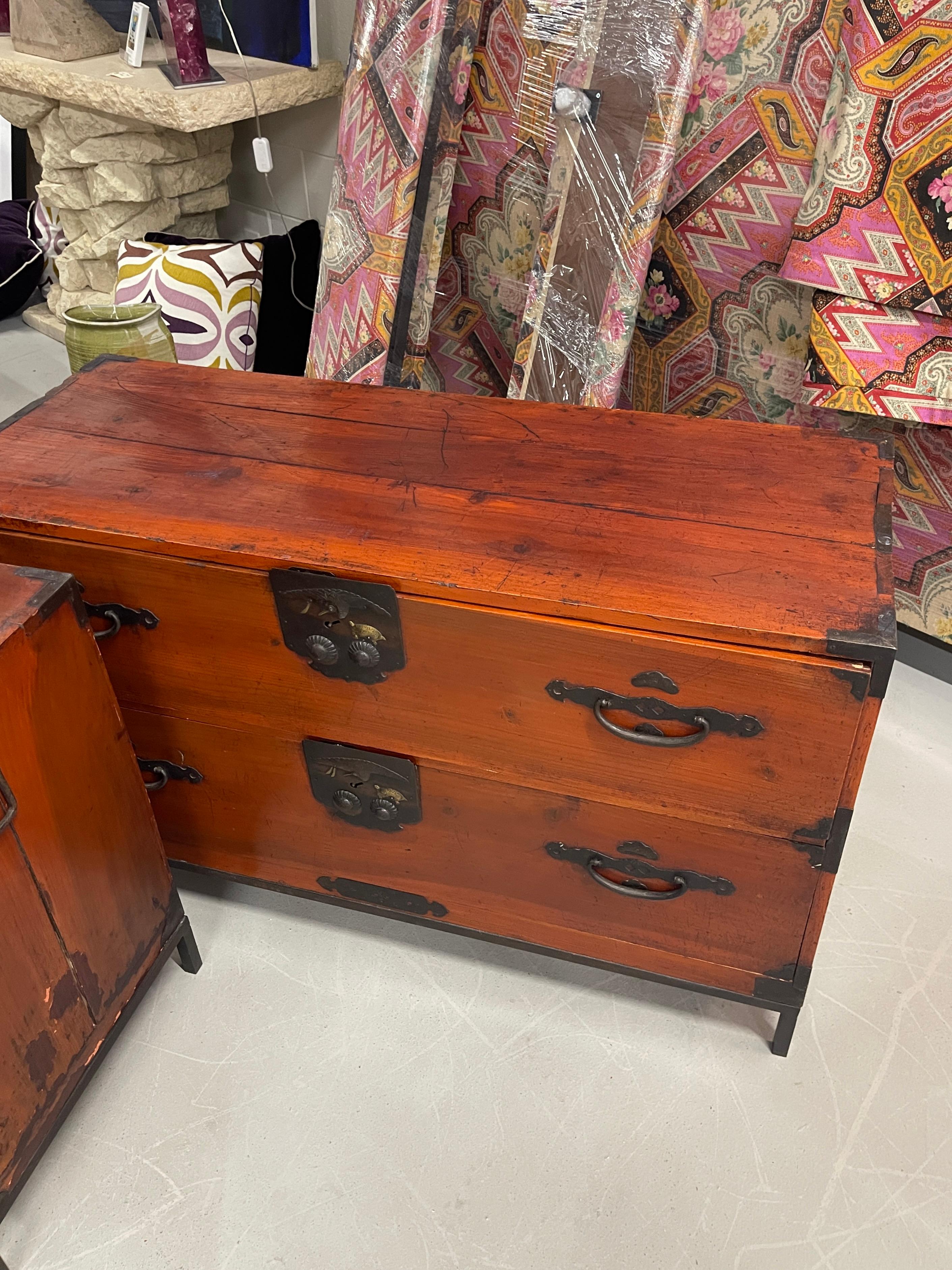 Wood Japanese Tansu Chests For Sale