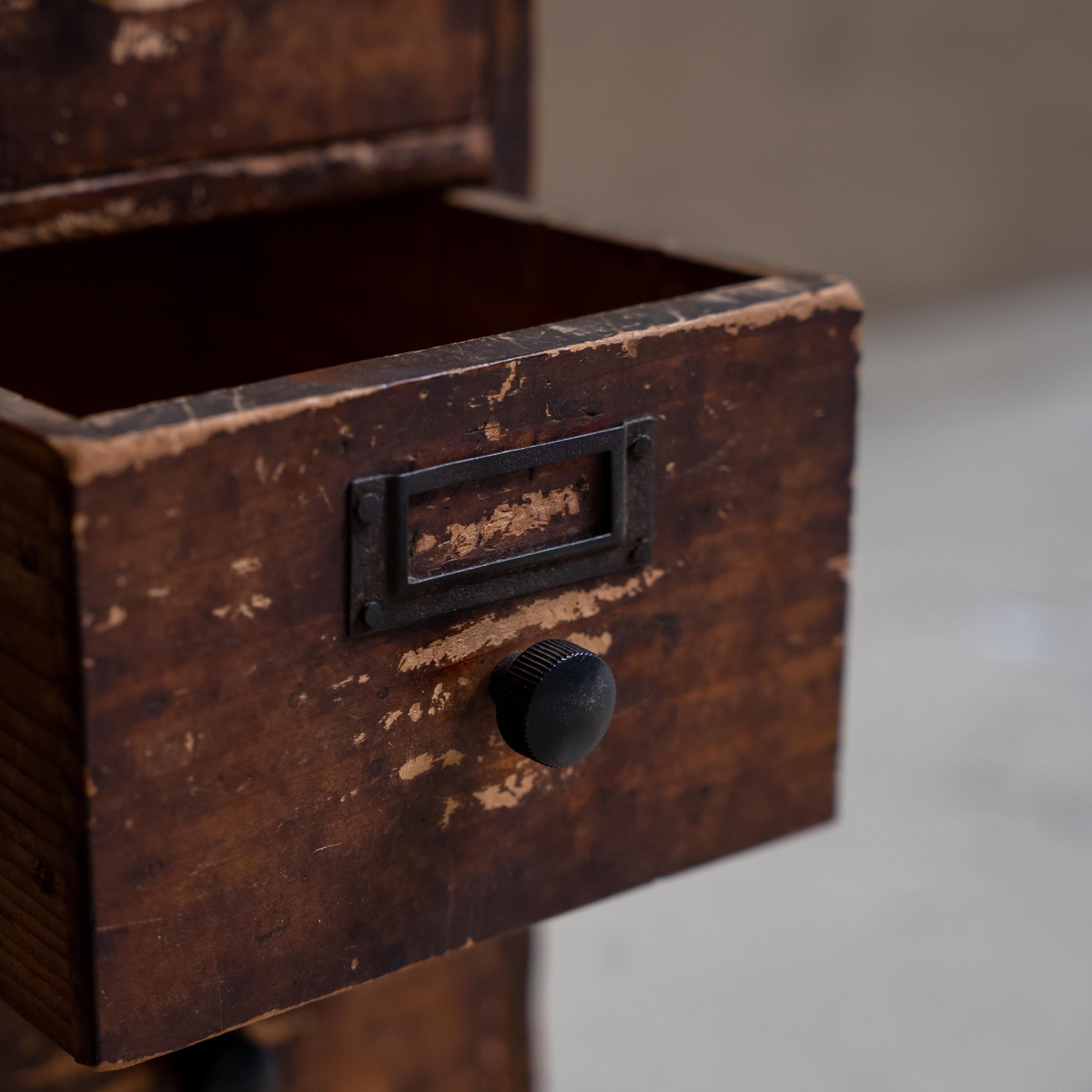 Wood Japanese Tansu, Wabi-sabi, 1920s, Japan For Sale