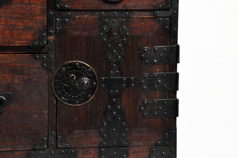Japanese Tansu with Black Color Hardware at 1stDibs